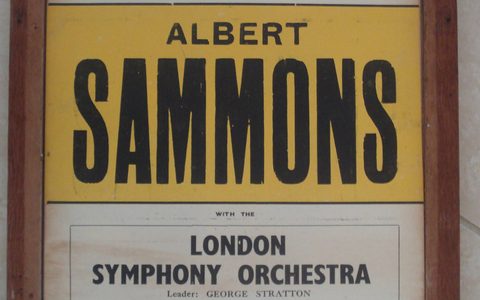 Poster for a concert with Albert Sammons, Cambridge Circus 1942