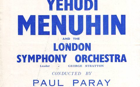 Poster for a concert with Yehudi Menuhin, Royal Albert Hall 1945